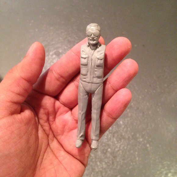 George A. Romero figure by Aaron Moreno, produced by Retroband. Detail view.