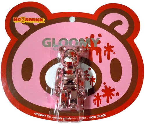 Gloomy Ver.3.0 Be@rbrick 100% figure by Mori Chack, produced by Medicom Toy. Packaging.