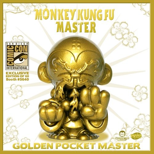 Golden Monkey Kung Fu Pocket Master figure by Jerome Lu, produced by Mana Studios. Front view.