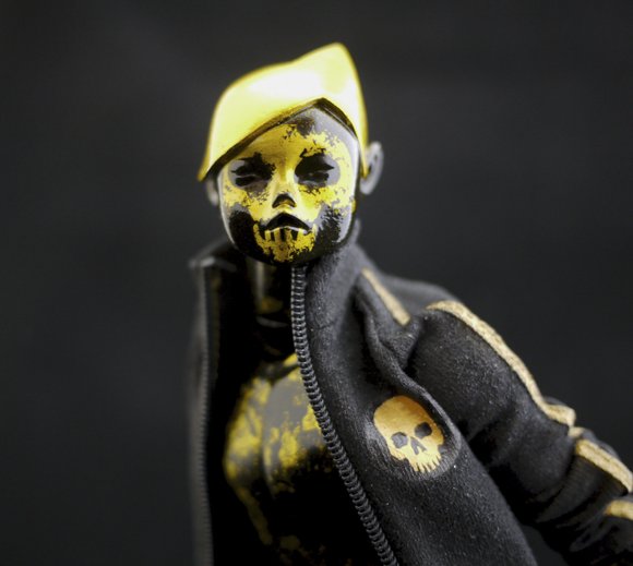 Golden Voodoo TK (Custom) figure, produced by Threea. Detail view.
