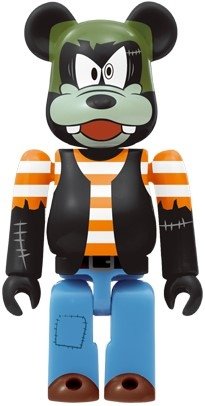 Goofy Be@rbrick 100% - Artificial Dog Ver. figure by Disney, produced by Medicom Toy. Front view.