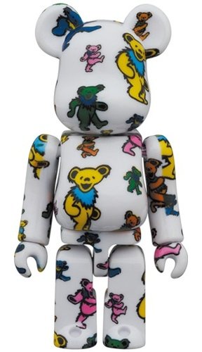 GRATEFUL DEAD BE@RBRICK 100％ (DANCING BEAR) figure, produced by Medicom Toy. Front view.