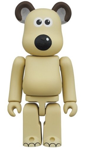 GROMIT BE@RBRICK 100％ figure, produced by Medicom Toy. Front view.