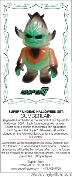 Halloween Undead Cumberlain (カンヴァリアン)  figure by Super7 X Gargamel, produced by Gargamel. Front view.