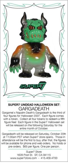 Halloween Undead Gargadeath figure by Super7 X Gargamel, produced by Gargamel. Front view.