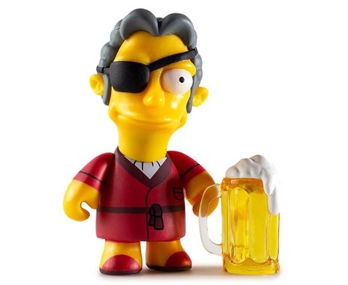 Handsome Moe figure by Matt Groening, produced by Kidrobot. Front view.