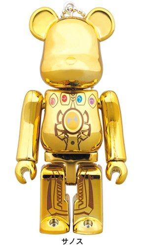 Happy lottery MARVEL Thanos BE@RBRICK 100% figure, produced by Medicom Toy. Front view.