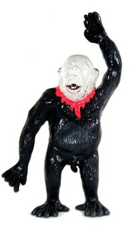 Headless Ape (Red Male) figure by Monstrehero. Front view.