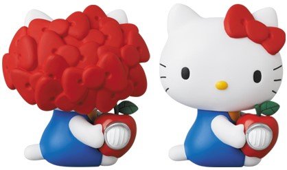 Hello Kitty w/ Gilapple - VCD No.224 figure by Sanrio, produced by Medicom Toy. Front view.