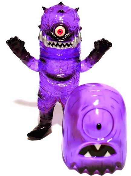 Helper T9G ver. - Clear Purple figure by T9G X Tim Biskup, produced by Intheyellow. Front view.