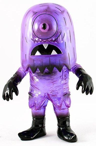 Helper T9G ver. - Clear Purple figure by T9G X Tim Biskup, produced by Intheyellow. Front view.