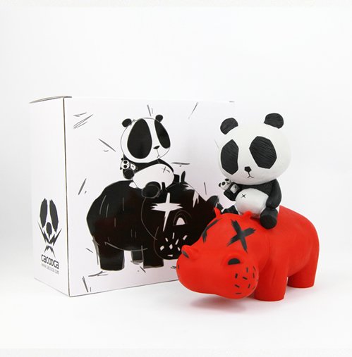 Hippo Panda figure by Cacooca, produced by Cacooca. Packaging.