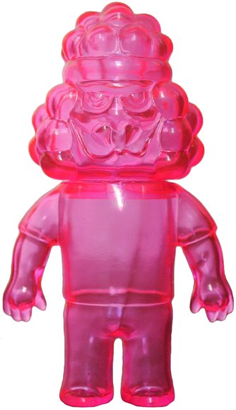 Hollis Price Clear Pink Unpainted figure by Le Merde, produced by Super7. Front view.