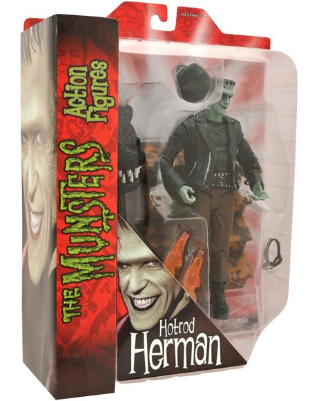 Hotrod Herman figure, produced by Diamond Select Toys. Packaging.