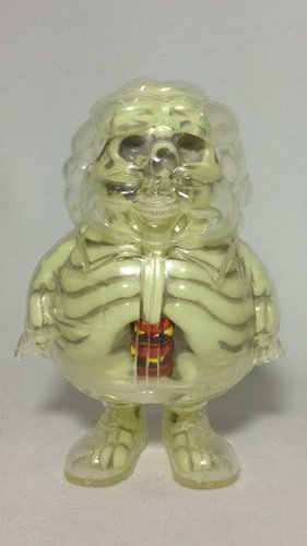 Humberger X-Ray MC Supersized - Clear & GID figure by Ron English, produced by Secret Base. Front view.