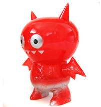 Ice Bat Kaiju - Red figure by David Horvath, produced by Wonderwall. Side view.