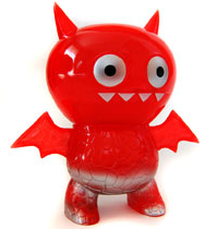 Ice Bat Kaiju - Red figure by David Horvath, produced by Wonderwall. Front view.