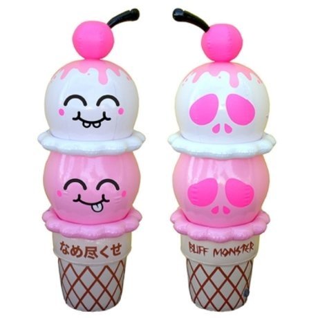 Ice Cream Inflatable figure by Buff Monster, produced by Buff Monster. Front view.