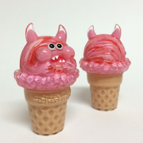 Ice Cream Monster - Strawberry/Two Eye figure by Aya Takeuchi, produced by Refreshment. Back view.