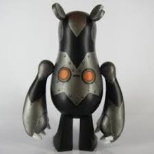 Iron KnuckleBear - Orange Eye figure by Touma, produced by Toy2R. Back view.