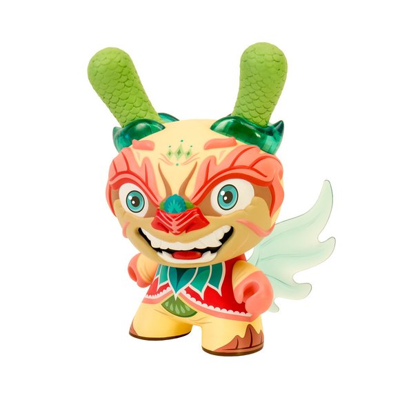 Imperial Lotus Dragon figure by Scott Tolleson, produced by Kidrobot. Front view.