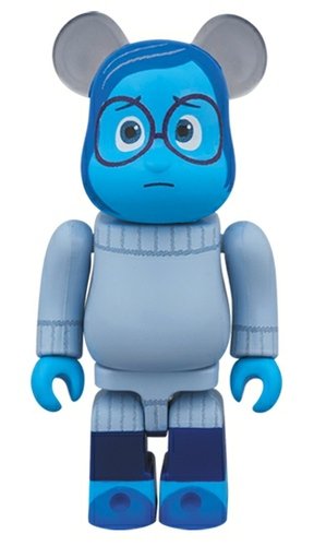 Inside Out - SADNESS BE@RBRICK figure, produced by Medicom Toy. Front view.