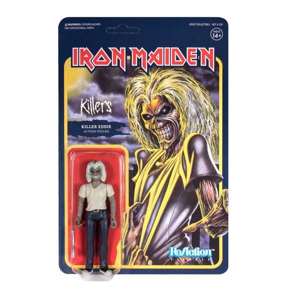 Iron Maiden - Killers (Killer Eddie) figure by Super7, produced by Funko. Packaging.
