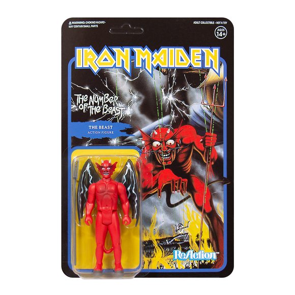 Iron Maiden - The Number Of The beast (The Beast) figure by Super7, produced by Funko. Front view.