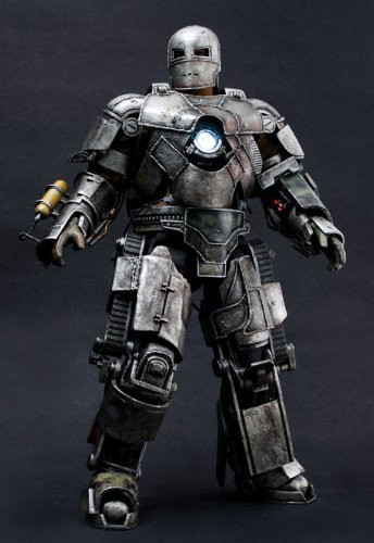 Iron Man Mark 1 figure by Hot Toys, produced by Hot Toys. Front view.