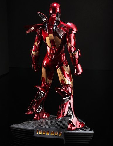 Iron Man Mark 3 Battle Damaged Version figure by Hot Toys, produced by Hot Toys. Back view.