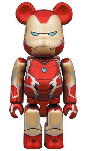 IRON MAN MARK 85 BE@RBRICK 100% figure, produced by Medicom Toy. Front view.