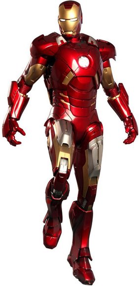Iron Man Mark VII figure, produced by Hot Toys. Front view.