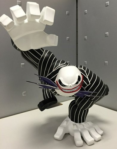Jack Skellington figure, produced by Coarsetoys. Front view.