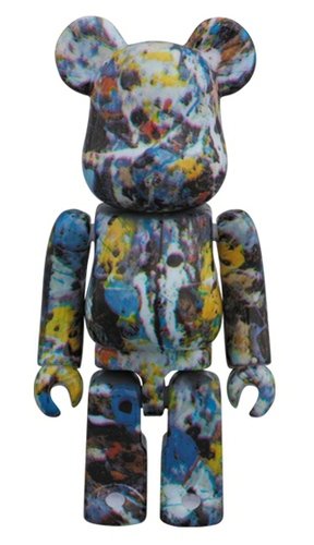 Jackson Pollock Studio BE@RBRICK figure, produced by Medicom Toy. Front view.