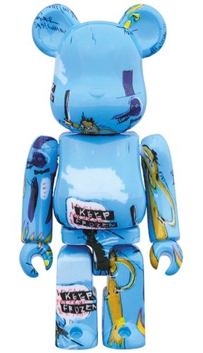 JEAN-MICHEL BASQUIAT #4 BE@RBRICK 100% figure, produced by Medicom Toy. Front view.