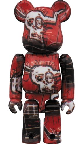 JEAN-MICHEL BASQUIAT #5 BE@RBRICK 100% figure, produced by Medicom Toy. Front view.