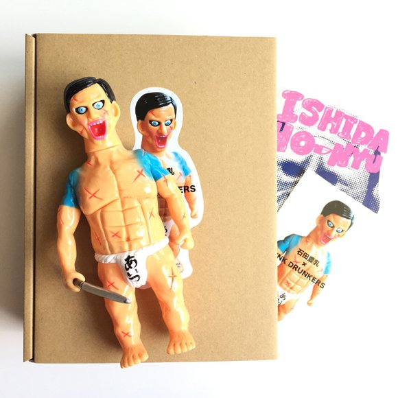 JINGI a guy figure figure by Yukinori Dehara X Punk Drunkers, produced by Yukinori Dehara. Packaging.
