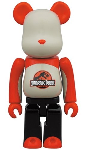 JURASSIC PARK BE@RBRICK 100% figure, produced by Medicom Toy. Front view.