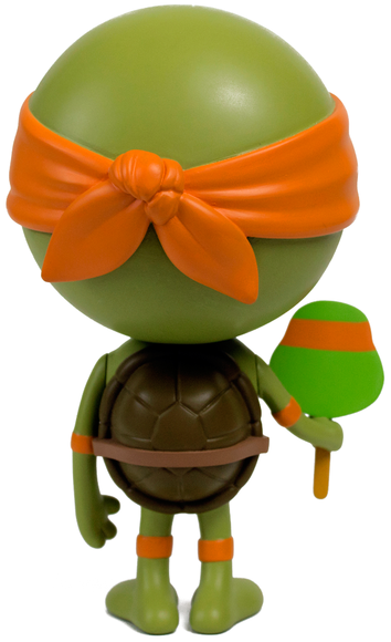 Just Like Us - Lil Mikey figure by Mike Mitchell, produced by Mondo. Back view.