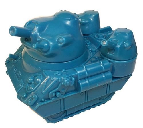 Kaiju Tank Sky Blue Max Toy - Monster Boogie figure by Mark Nagata, produced by Max Toy Co.. Side view.