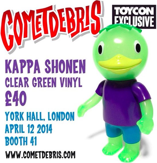 Kappa Shonen (かっぱ少年) - ToyCon UK 2014 figure by Koji Harmon (Cometdebris), produced by Cometdebris. Detail view.
