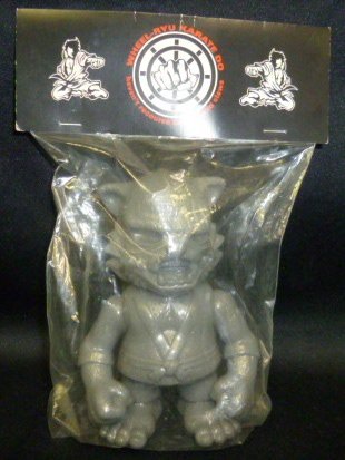 Karate Master Wheel Barrow (ウィールバロゥ) - Oxidized Silver figure by Gargamel, produced by Gargamel. Packaging.