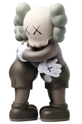 KAWS Together Brown figure by Kaws, produced by Medicom Toy. Side view.