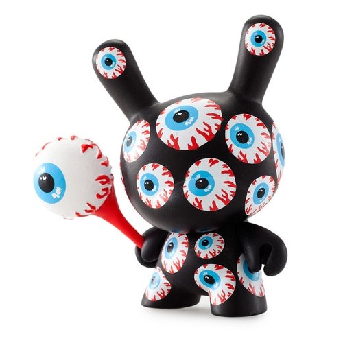 Keep Watch Pattern figure by Mishka, produced by Kidrobot X Mishka. Front view.