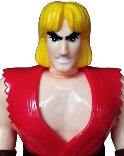 Ken figure by Capcom, produced by Dune. Detail view.