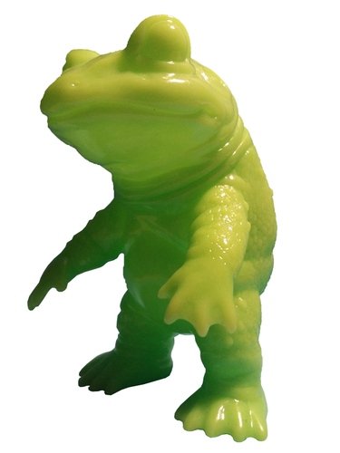 Keronga (ケロンガ) Neon Green 1 figure by Noriya Takeyama, produced by One-Up. Front view.