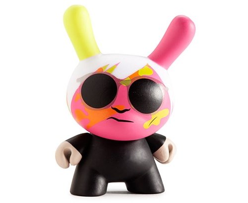Kidrobot x Andy Warhol Variant figure by Andy Warhol, produced by Kidrobot. Front view.