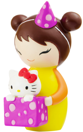 Kipi figure by Momiji X Hello Kitty, produced by Momiji. Side view.