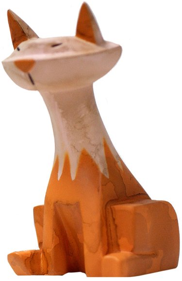 Orange Kitty figure by Ashley Wood, produced by Threea. Front view.