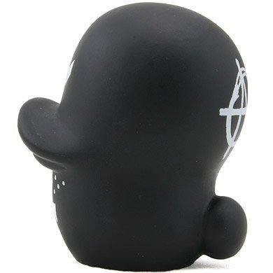 Anarchy Buka figure by Frank Kozik, produced by Adfunture. Side view.